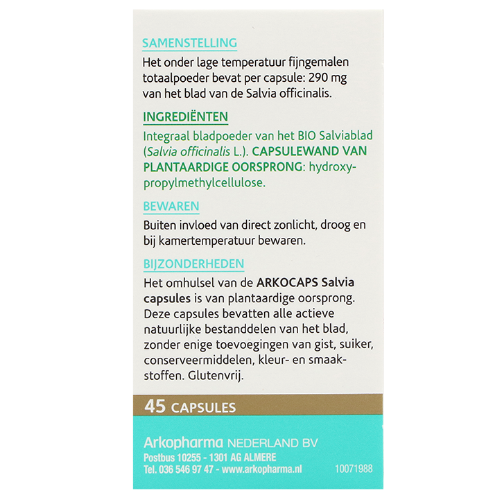 Arkopharma Salie Bio (45 Capsules) image 3