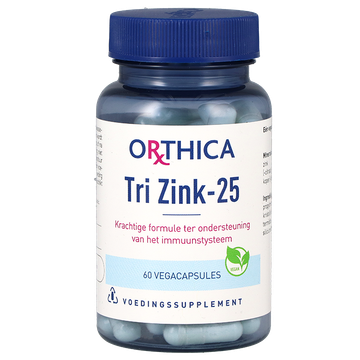 Orthica 2e product 50% korting Tri Zink 25 - 60 capsules - 60 stuks