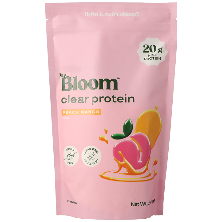 2e product 50% korting | Bloom Clear Protein Collagen Peach Mango - 250g