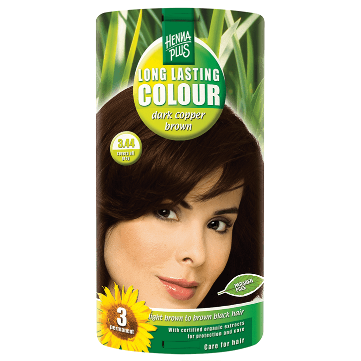 Hennaplus Long Lasting Colour 3.44 Dark Copper Brown - FD image 1