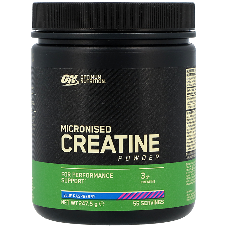 Optimum Nutrition Micronised Creatine Powder Blue Raspberry - 247,5g image 1