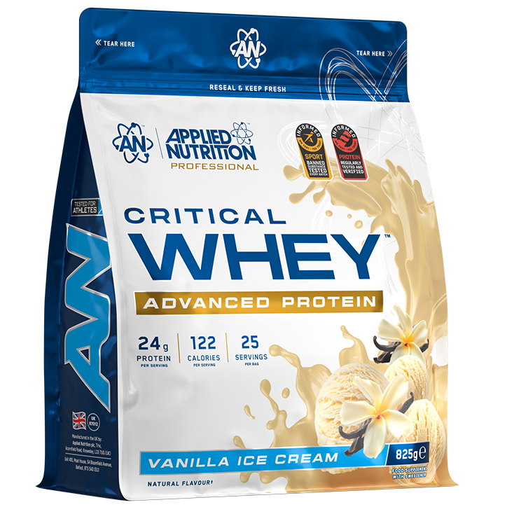 2e product 50% korting | Applied Nutrition Critical Whey™ Protein Vanilla Ice Cream - 825g