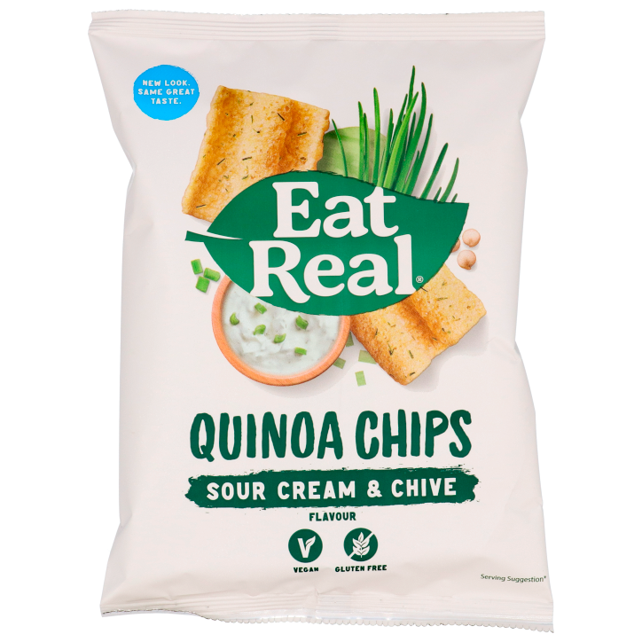 Eat Real Chips de quinoa crème sure et ciboulette 30 g-1