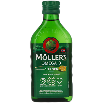 Moller's 2e product 50% korting Möller's Omega-3 Levertraan Citroen - 250 ml