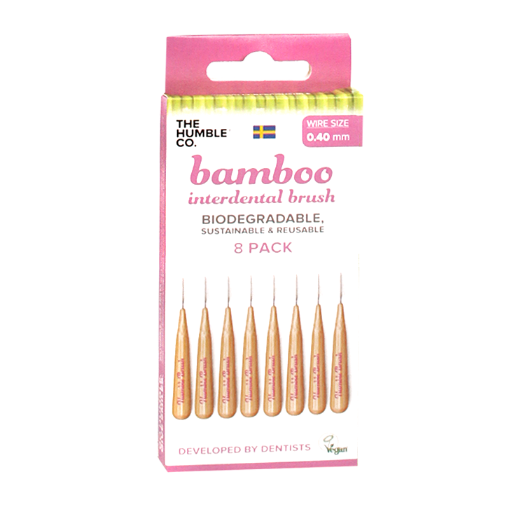 The Humble Co Interdental Bamboo Brush Ragertjes (0,4mm) Roze image 1