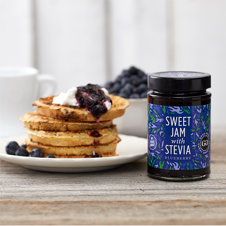 Good Good Sweet Jam Blueberry Met Stevia - 330g image 2