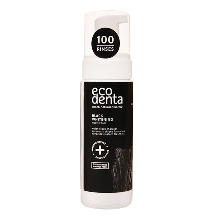 Ecodenta Black Whitening Mouthfoam Houtskool (150ml) image 1