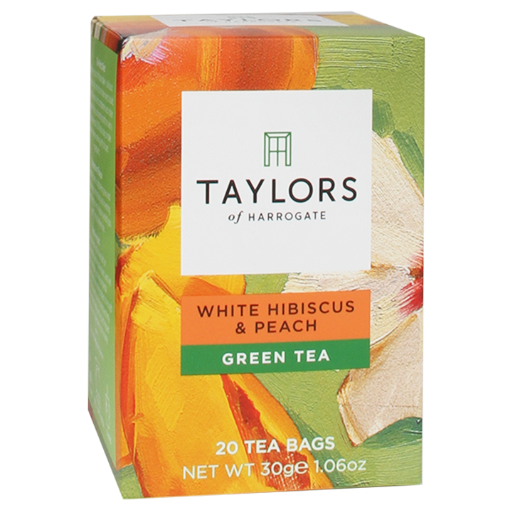 Taylors Of Harrogate White Hibiscus & Peach Green Tea (20 Theezakjes) image 1