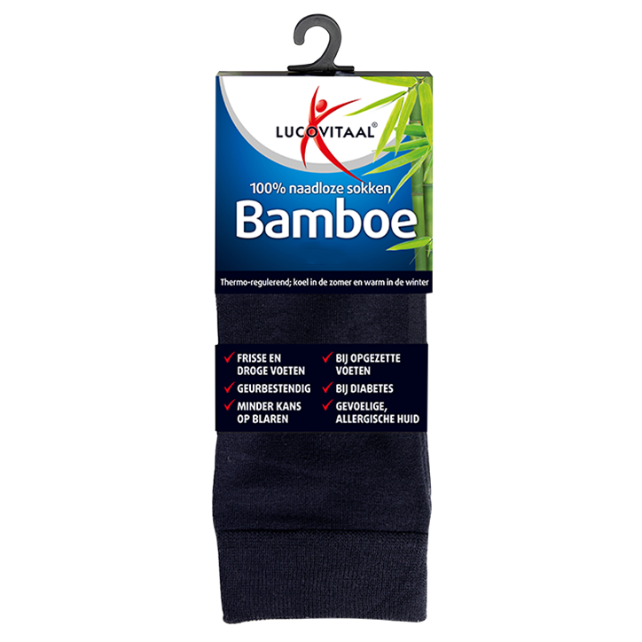 Lucovitaal Bamboe Sokken Blauw 35-38