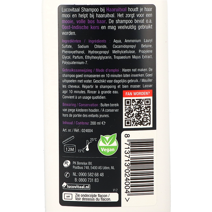 Lucovitaal Shampoo Bij Haaruitval - 200ml image 2