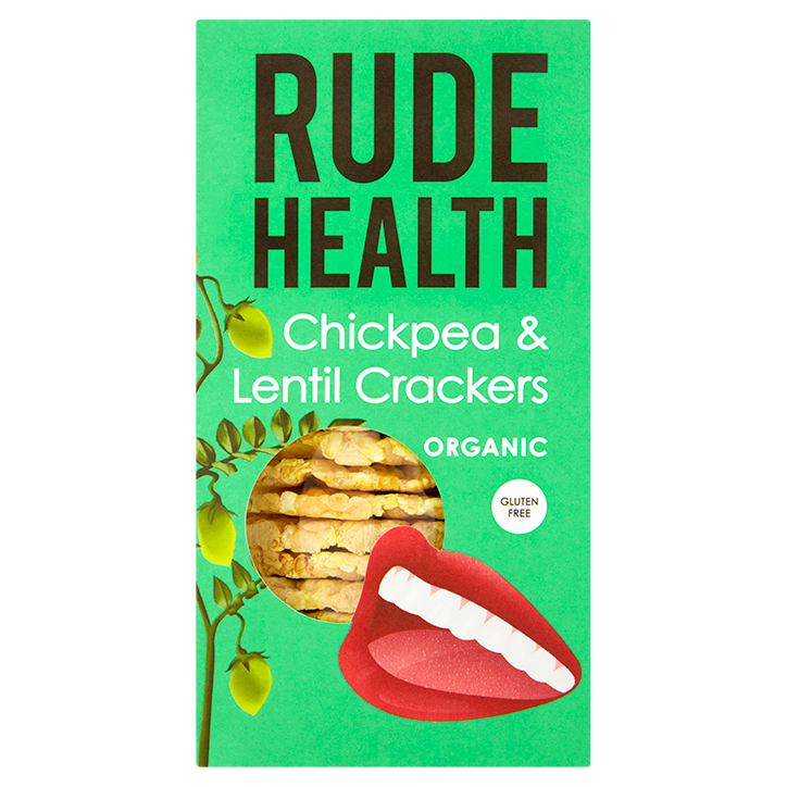 Rude Health Chickpea & Lentil Crackers Bio (120 gram) image 1
