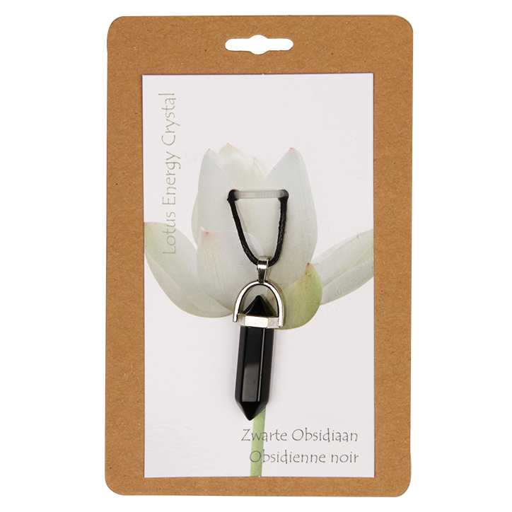 Steengoed Kristal Hanger Zwarte Obsidiaan image 1