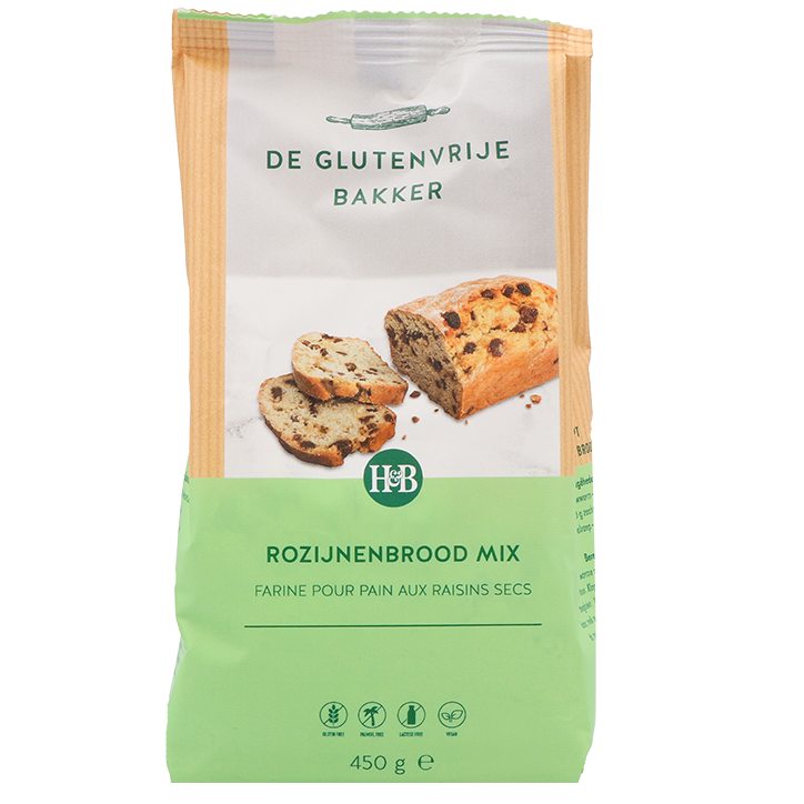 De Glutenvrije Bakker Rozijnenbrood Mix