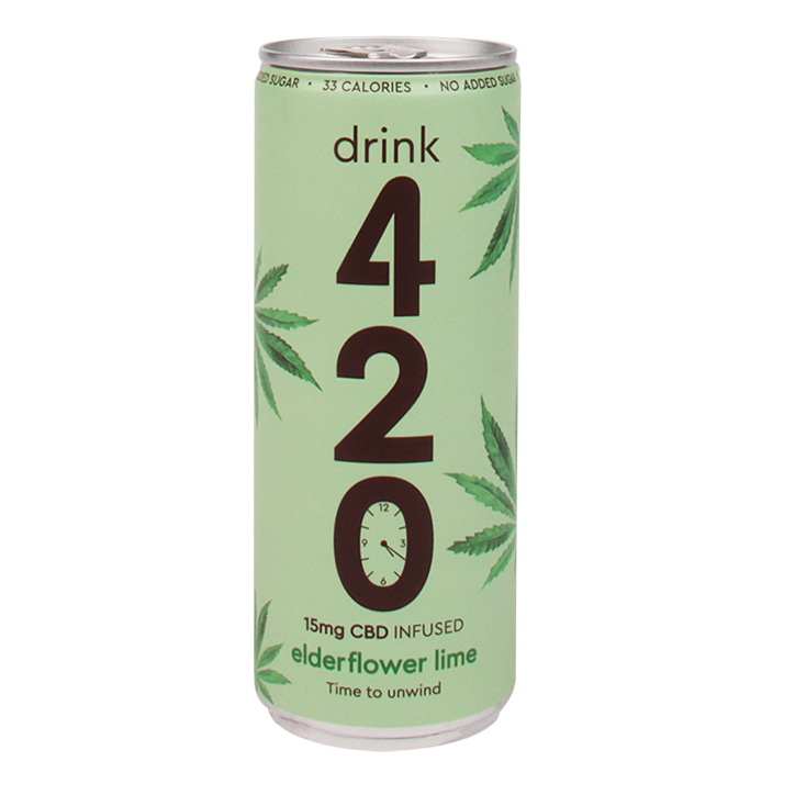 420 CBD Drink Elderflower Lime (250ml) image 1