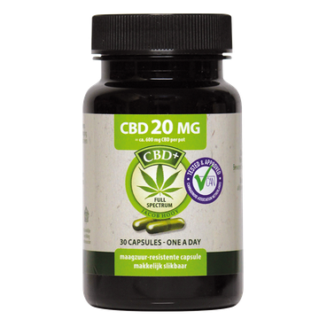 Jacob Hooy CBD, 20mg (30 Capsules) - 30 stuks