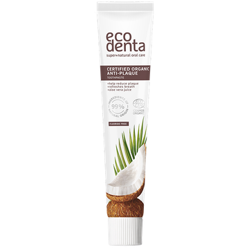 Ecodenta 2+1 Tandpasta Anti-Plak Kokos - 75ml