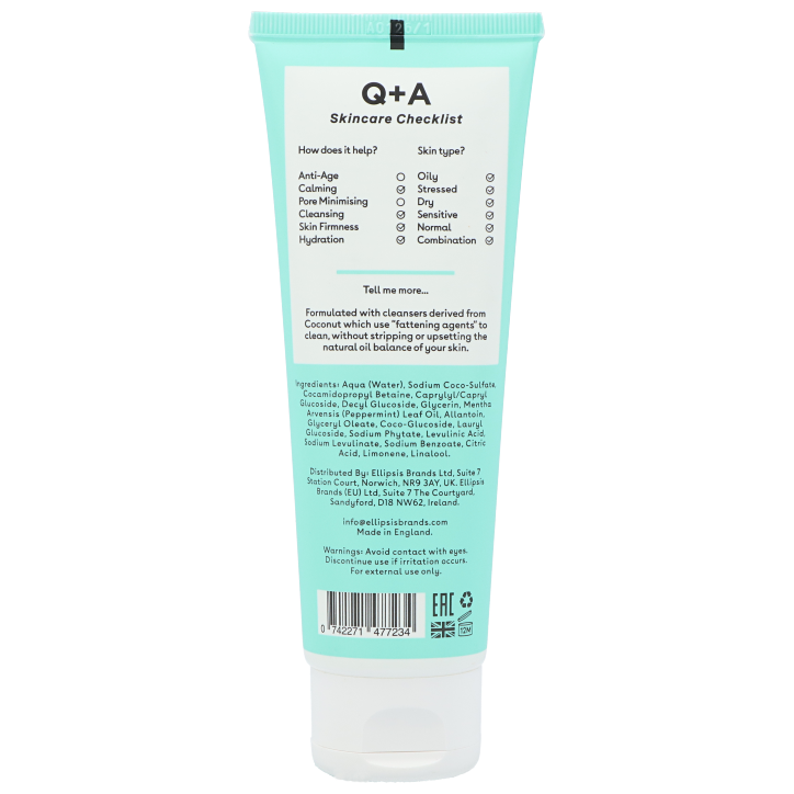 Q+A Peppermint Daily Cleanser - 125ml image 2