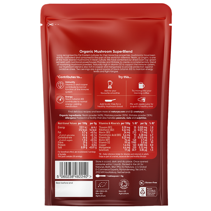 Naturya Organic Mushroom Superblend - 100g image 2