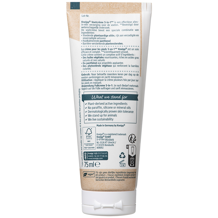 Kneipp Voetcrème 5-in-1 - 75ml image 2