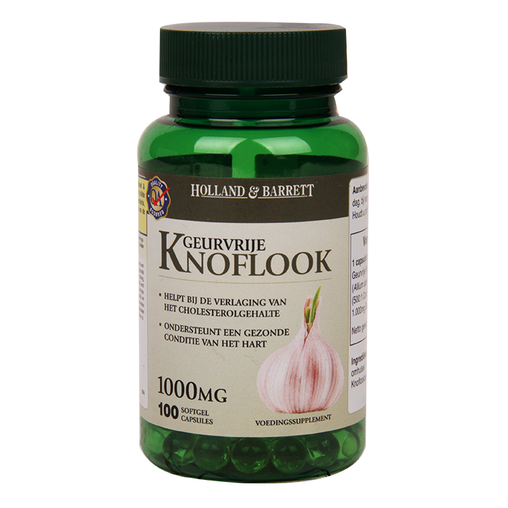 Holland & Barrett Geurvrije Knoflook 1000mg 100 Capsules