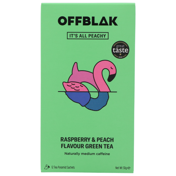 OFFBLAK Tea It's All Peachy Groene Thee - 12 theezakjes image 1