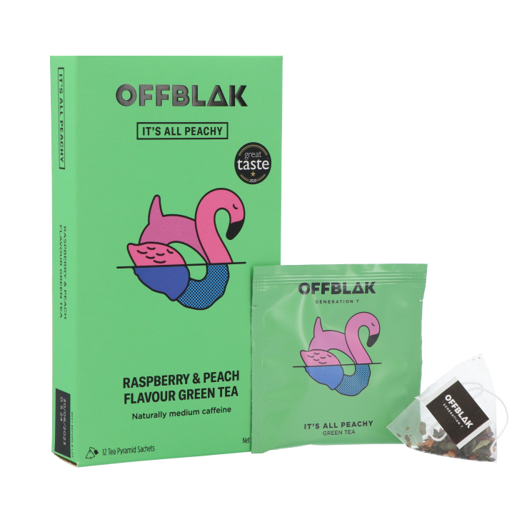 OFFBLAK Tea It's All Peachy Groene Thee - 12 theezakjes image 2