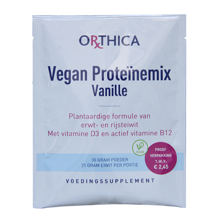 Orthica Vegan Proteïnemix Vanille - 1 Portie (30gr) image 1