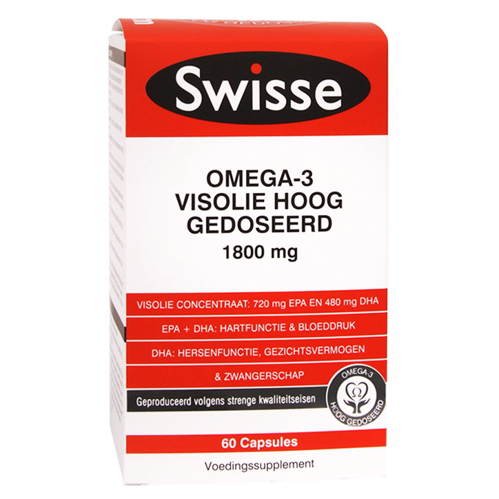 Swisse Ultiplus Omega-3 Visolie Hooggedoseerd, 1800mg (60 Capsules)