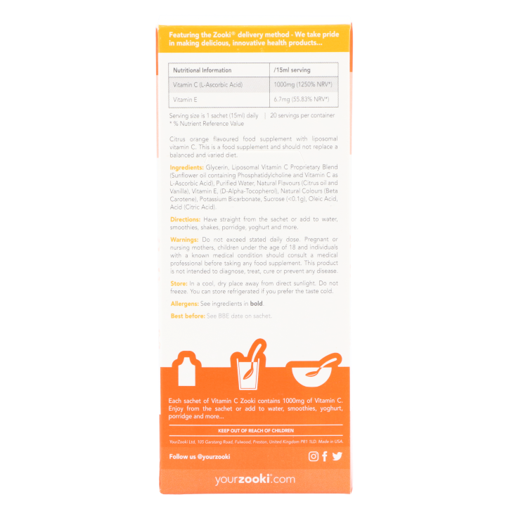 Zooki Liposomaal Vitamine C 1000mg - 1 zakje image 3