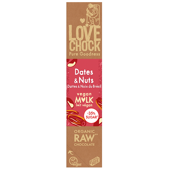 Lovechock Dates & Nuts Vegan Milk Bio (40gr) image 1