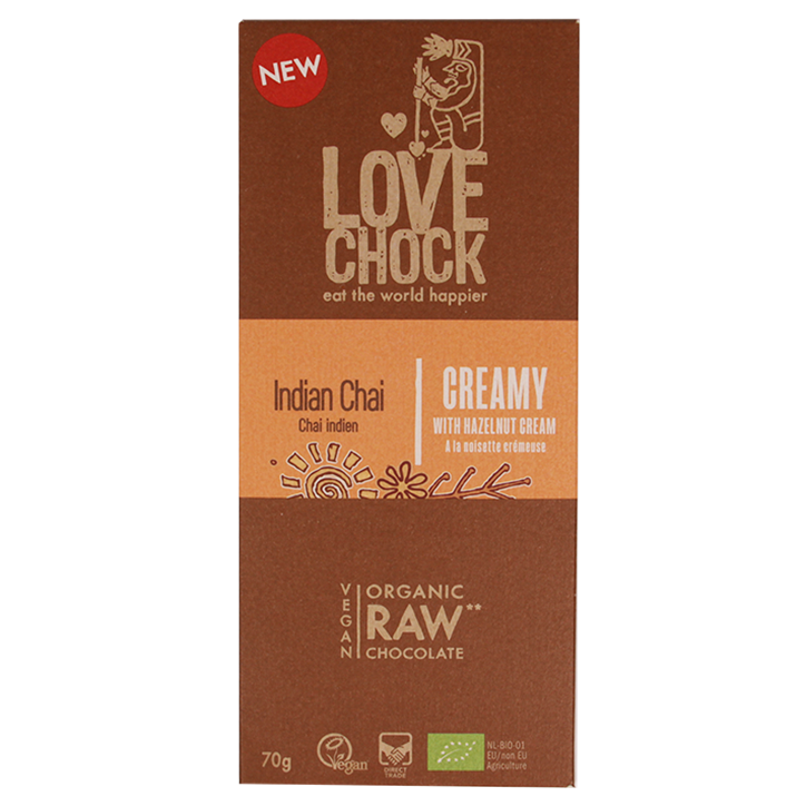 Lovechock Indian Chai Creamy Raw Chocolate Bio (70gr) image 1