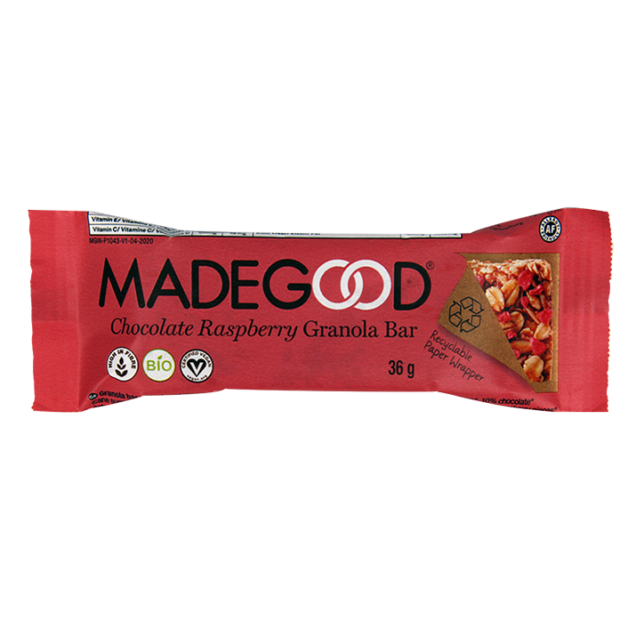 MadeGood Chocolate Raspberry Granola Bar (36gr) image 1