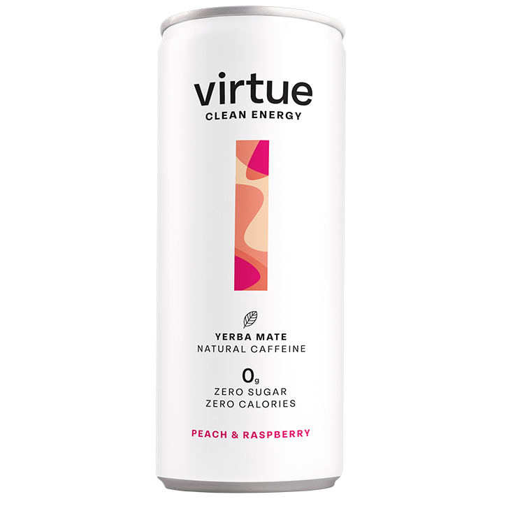 Virtue Clean Energy Yerba Mate Peach & Raspberry - 250ml-1
