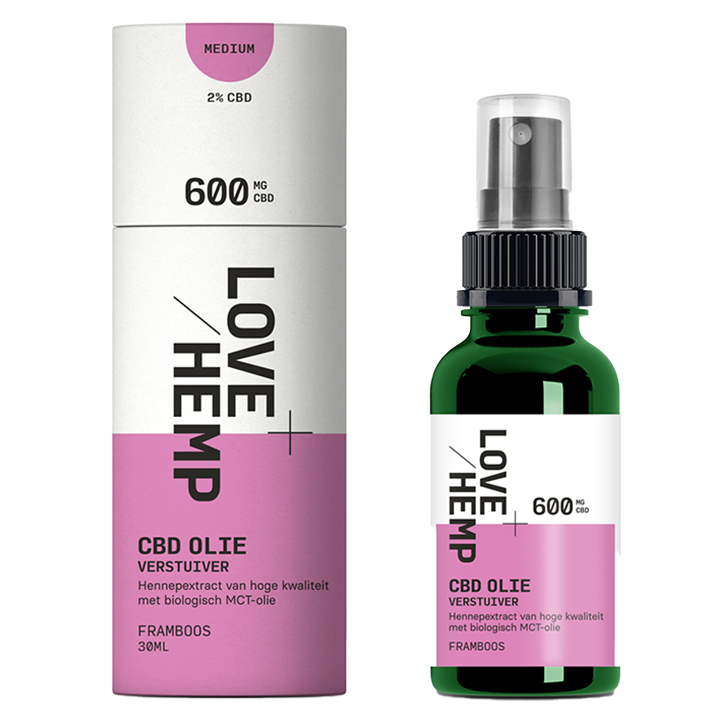 Love Hemp CBD Olie Verstuiver Framboos 2% (30ml) image 3