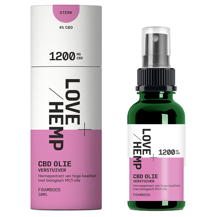 Love Hemp CBD Olie Verstuiver Framboos 4% (30ml) image 3