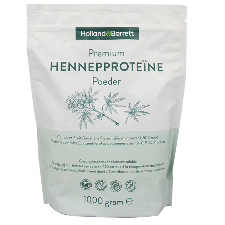 Holland & Barrett Premium Hennepproteïne Poeder (1000gr)