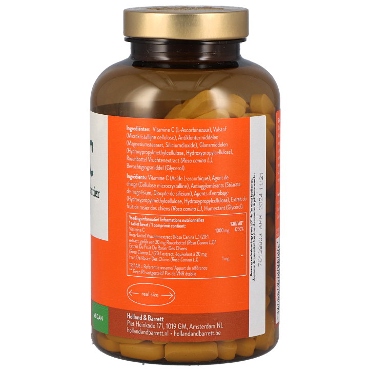 Holland & Barrett Vitamine C met Rozenbottel 1000mg - 240 tabletten image 2