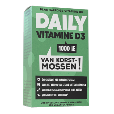 Daily Supplements Daily Vitamine D3 Korstmos (100 Capsules) image 1
