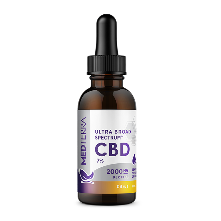Medterra Ultra Broad Spectrum CBD 7% Citrus, 25mg (30ml) image 1