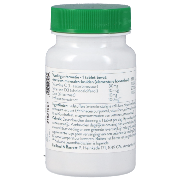 Holland & Barrett Vitamine C, D3, Zink en Echinacea (60 Tabletten) image 2
