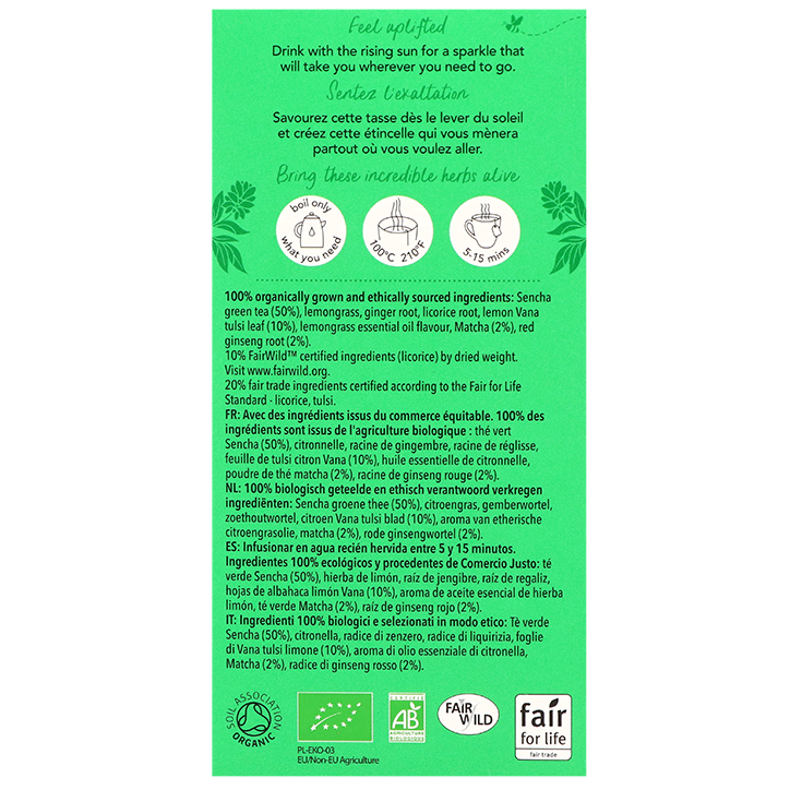 Pukka Ginseng Matcha Tea - 20 theezakjes image 3