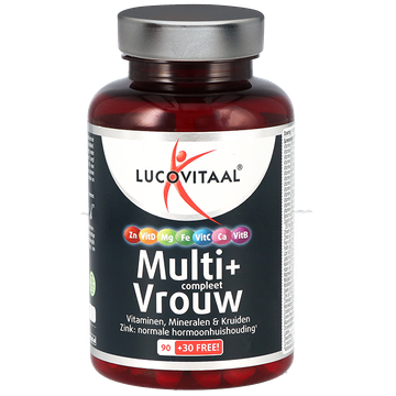 Lucovitaal Extra voordeel alléén online Multi+ Compleet A-Z Vrouw - 120 tabletten - 120 stuks