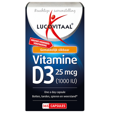 Lucovitaal 1+1 Vitamine D3, 25mcg (365 Capsules) - 365 stuks