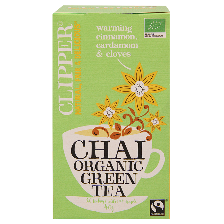 Clipper Thé vert biologique Chai (20 sachets)