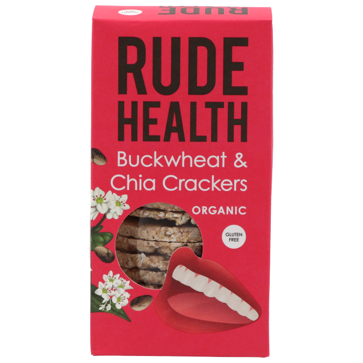 Rude Health Buckwheat & Chia Crackers Bio (150 gram) image 1