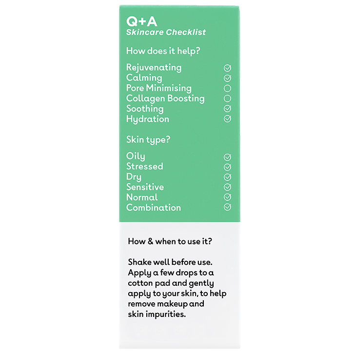 Q+A Green Tea Toner - 100ml image 3