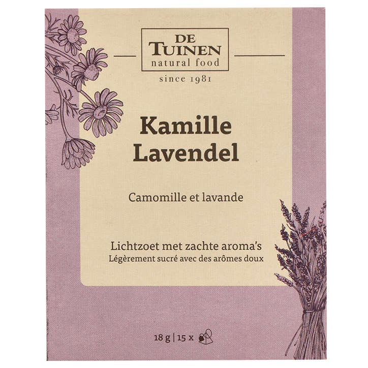 De Tuinen Thee Kamille Lavendel (15 theezakjes)