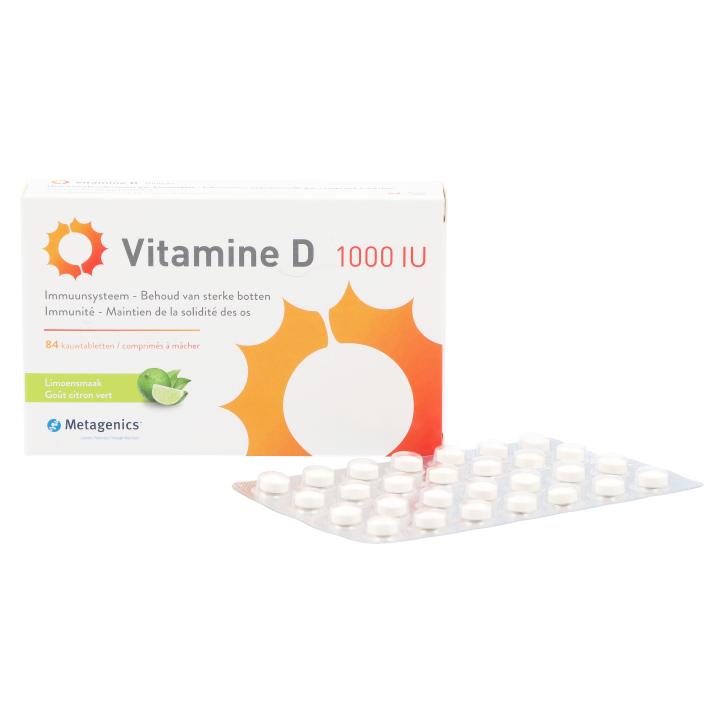 Metagenics Vitamine D 1000 eenheden (i.e.) (84 kauwtabletten) image 2
