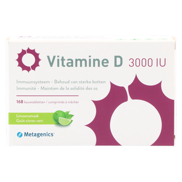 Metagenics 2e product 50% korting Vitamine D 3000 i.e (168 kauwtabletten)