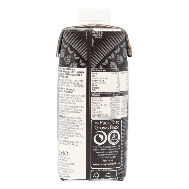 Pulsin Iced Coffee Protein Plant Based Energy Shake (330ml) image 2